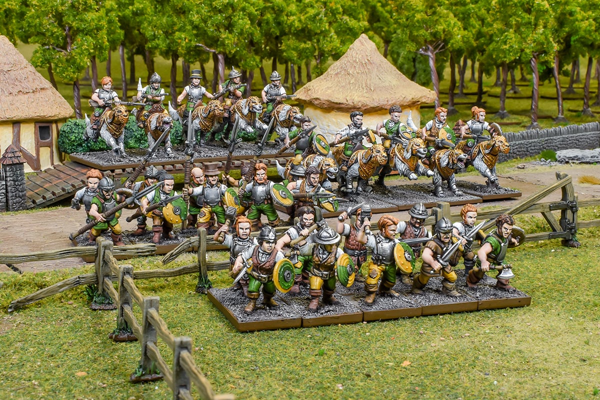 KoW Halfling Braves / Rifles / Spearspikes & Wild Lancers Battlegroup