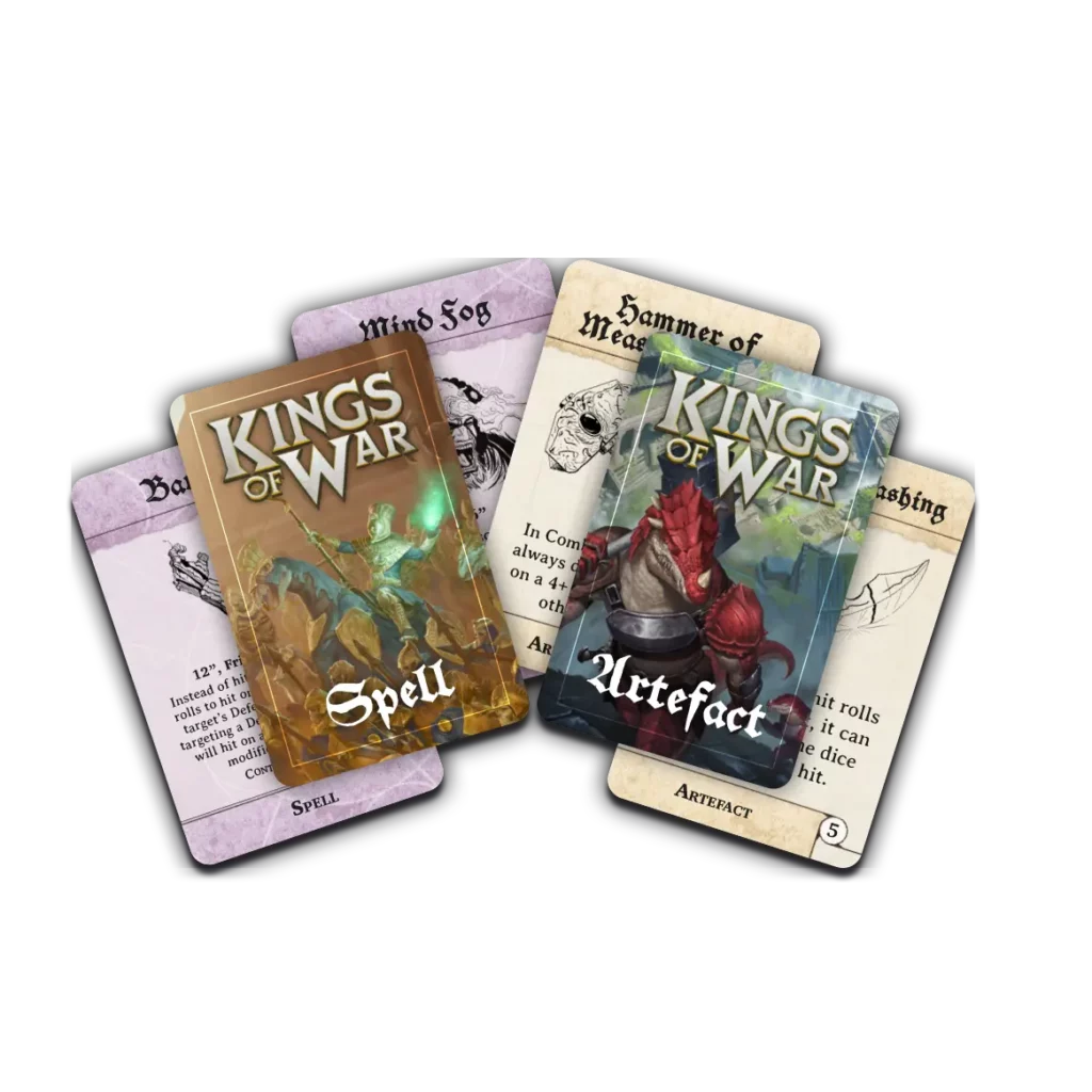 PRE ORDER - Kings of War Spell and Artefact Cards